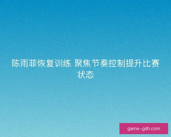 陈雨菲恢复训练 聚焦节奏控制提升比赛状态