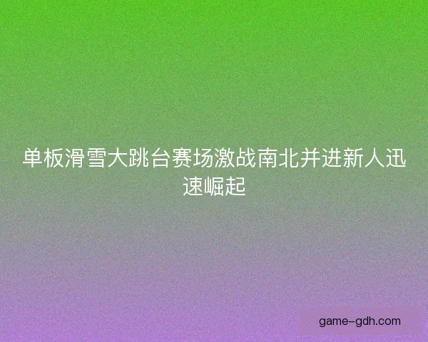 单板滑雪大跳台赛场激战南北并进新人迅速崛起